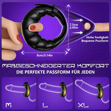 Laden Sie das Bild in den Galerie-Viewer, Penisring Vibrator Sex Spielzeug für die Männer Extrem -Cockring Penis Ring Sex Spielzeug für die Paare mit Einstellbare Größe,APP Fernbedienung Vibratorensets für Paare mit 10 Vibrations Penisringe.