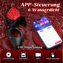 Laden Sie das Bild in den Galerie-Viewer, Penisring Vibrator mit Klitoris Hoden Stimulator Penis Ring Vibratoren Sex spielzeug für die paare Cockring mit 9 Vibrationsmodi Sex Spielzeug für die Männer Solo erotisches sexspielzeug für paare