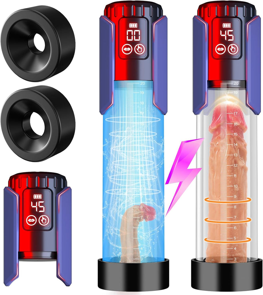 Automatic Pump for Enlargement, Sex Toy for Men, Waterproof Vacuum for Men, Masturbators with 5 Suction Strengths, Stimulator, Larger, Stronger