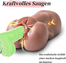 Laden Sie das Bild in den Galerie-Viewer, Masturbieren für Männer Masturbator - 2 in 1 Pocket Pussy Groß mit 3D Vagina Klitoris Anal Taschenmuschi Masturbatoren Doppelkanal Tragbare Erotik sex spielzeug für die männer solo