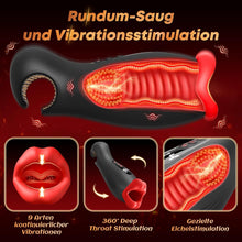 Laden Sie das Bild in den Galerie-Viewer, Masturbieren für Männer Dual-End Beads Stimulation 9 Vibration, Sex Spielzeug für die Männer Masturbator Penis Vibrator 4 Wellensaugen, Sex Toyset für Man mit Manuelles Trainer App Control Contitop