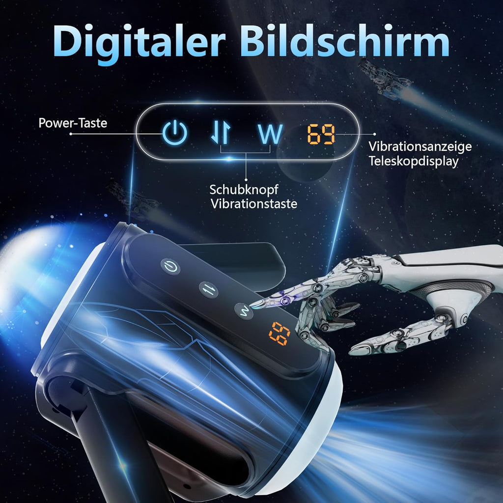 Elektrische Cup-masturbatoren mit 9 Teleskopfunktion undVibrationen, Sex Spielzeug für die Männer Masturbieren für Männer, Masturbatoren Taschenmuschi Penis Sexspielzeug, Männer Sex Sexspielzeug