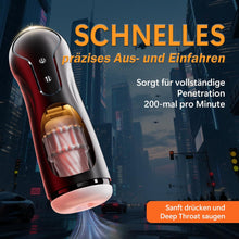Laden Sie das Bild in den Galerie-Viewer, Masturbieren für Männer PINTLE Elektrische Cup-Masturbatoren mit 10 Saugen &amp; Schlucken &amp; Vaginalverengung &amp; Kolbenbewegung Leise Bohrmaschine Blowjob Sex Spielzeug für die Männer Paare Solo Sextoys