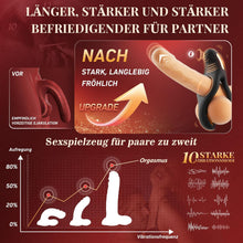 Laden Sie das Bild in den Galerie-Viewer, Penisring Vibrator Spielzeug für die Paare Klitoris, Penis Ring Erotisches Sex Spielzeug für Paare Extrem Sex 10 Vibrationsmodi, Penisringe Sex Spielzeug für die Männer Solo Dual Cockring Massagegerät