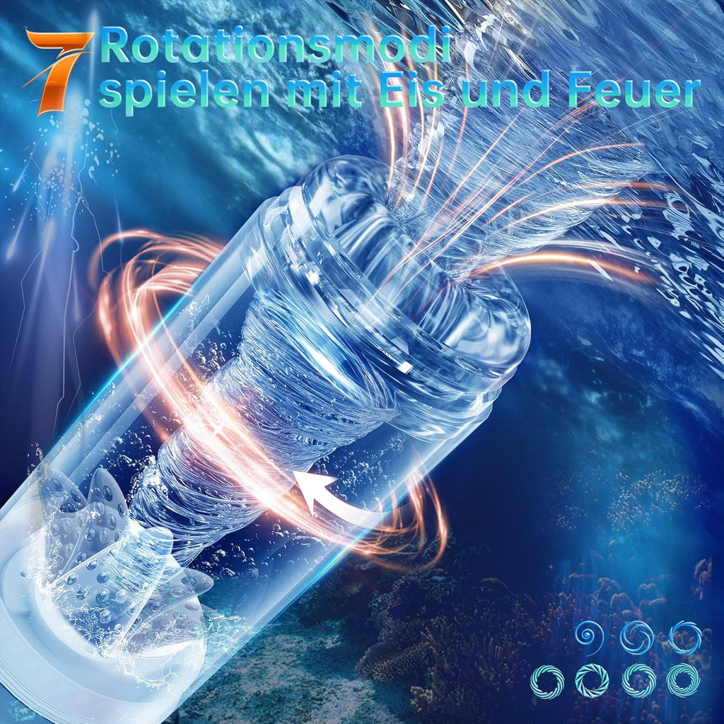 Elektrischer Masturbator Cup,Masturbieren für Männer mit 7Saugmodi und 7Rotationsmodi,Sex Spielzeug 3D Vagina Pocket pussy Sex toys Sexspielzeug Solo IPX7 Blowjob Muschi Sex spielzeug für die männer