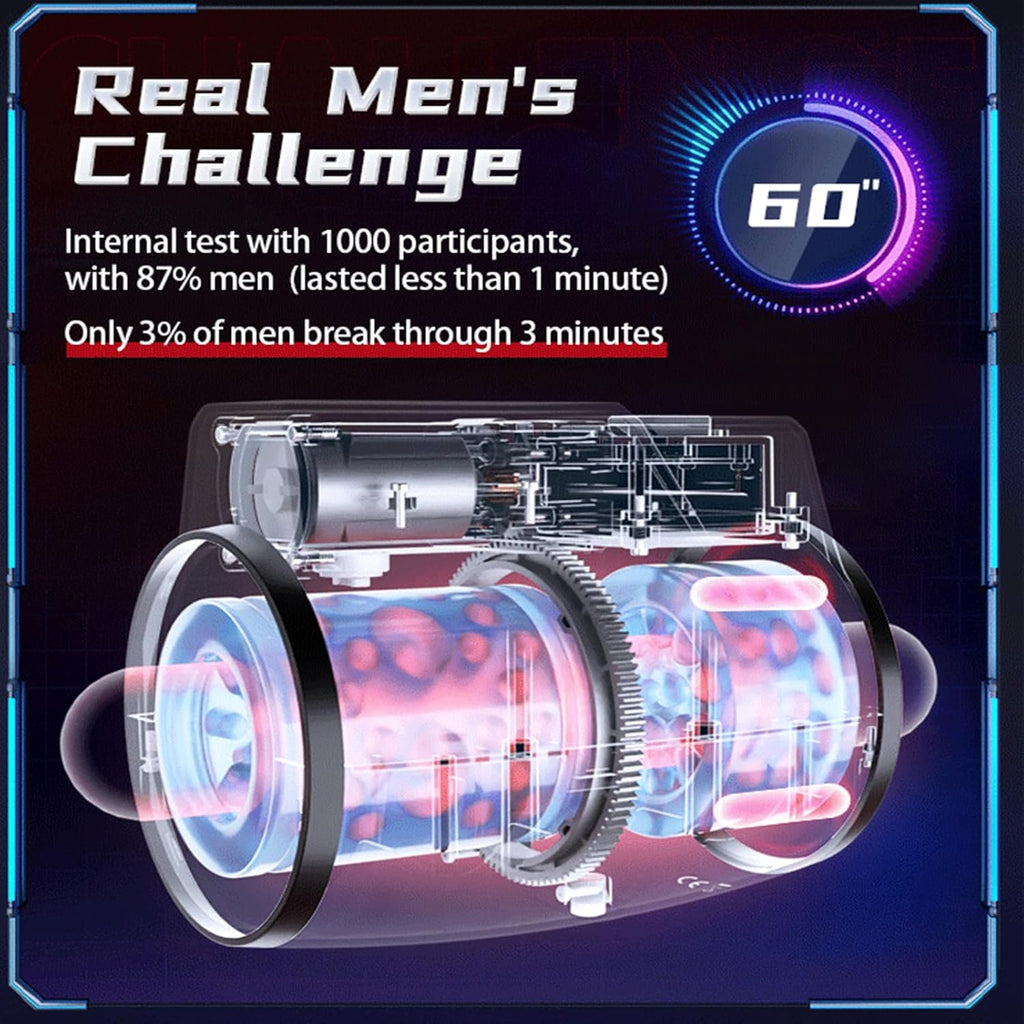 Elektrischer freihändiger Flugzeugbecher für Männer, 10-Frequenz-Teleskop-Rotations-Dual-Motor-Vibrationsmodus, 3 in 1 Sexspielzeug Taschenmuschi Penis Masturbatoren Sex Toys Pussy