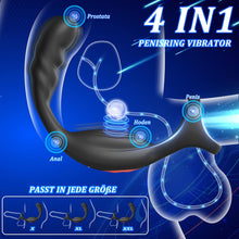 Laden Sie das Bild in den Galerie-Viewer, nal Vibrator Prostata Stimulation Männer mit Penisring Sex Spielzeug für die Männer Anal Dildo Analplug Analvibratoren für Mann Anal Plug Vibratorensets für Männer mit 9 Vibrationsmodi Sex Toys