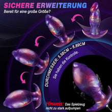 Laden Sie das Bild in den Galerie-Viewer, Aufblasbar Analplug Anal Dildo Butt Plug mit Pumpe BDSM Extrem Inflatable Anal Plug Analdildo Analtoy Analdehner Monster Dildo XXL Silikon Groß Dick für Männer Frauen