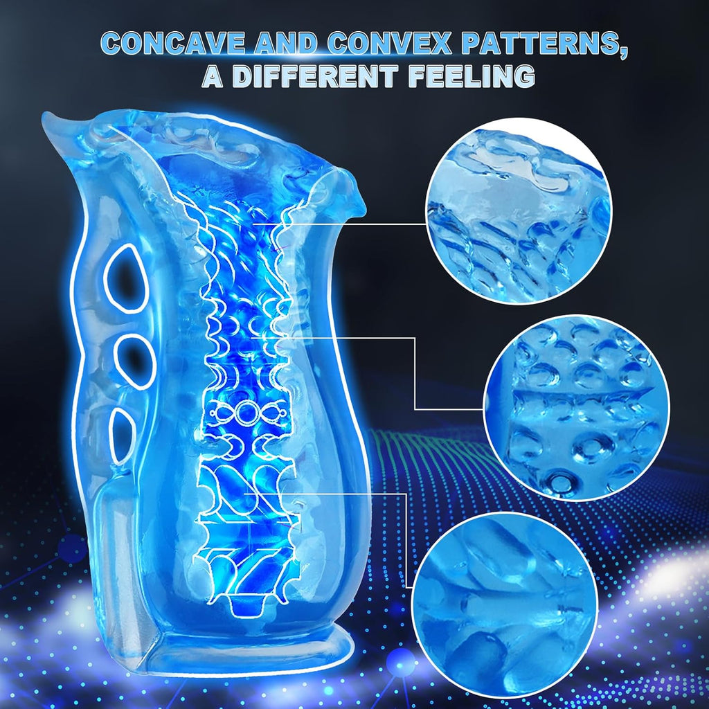 Masturbator Sexspielzeug für Männer, Taschenmuschi-Stroker mit realistischer Vagina-Struktur, Blowjob-Grip-Masturbationshülle, Sexspielzeug für Erwachsene mit offenem Penis-Trainingsgerät für Männer