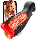 Masturbieren für Männer Dual-End Beads Stimulation 9 Vibration, Sex Spielzeug für die Männer Masturbator Penis Vibrator 4 Wellensaugen, Sex Toyset für Man mit Manuelles Trainer App Control Contitop