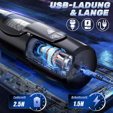 Laden Sie das Bild in den Galerie-Viewer, Pangpangmi Elektrischer Masturbator Masturbieren für Männer, Sex Spielzeug für die Männer mit 7 Modi Teleskopfunktion und Rotierende, Masturbatoren Taschenmuschi Penis Sexspielzeug, Schwarz