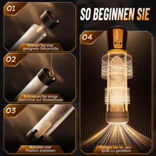 Laden Sie das Bild in den Galerie-Viewer, Elektrische Penispumpe Masturbator Sex Spielzeug für die Männer - Vakuumpumpe mit 5 Starken Saugmodi Penies Pump mit 6 Penisringe &amp; 3 Silikonhülsen Erotisches Sexspielzeug für Männer Penisvergrößerung