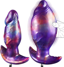 Laden Sie das Bild in den Galerie-Viewer, Aufblasbar Analplug Anal Dildo Butt Plug mit Pumpe BDSM Extrem Inflatable Anal Plug Analdildo Analtoy Analdehner Monster Dildo XXL Silikon Groß Dick für Männer Frauen