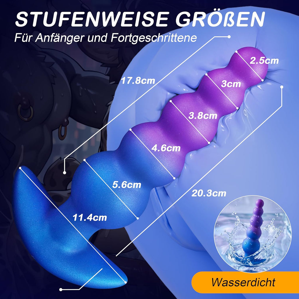 Analvibratoren 10 Vibrationsmodi Analkugeln Prostata Stimulation | Analplug für Frauen Analdildo für Männer fantasy Dildo knot Anal Beads Sex Spielzeug für die Männer Frauen Paare