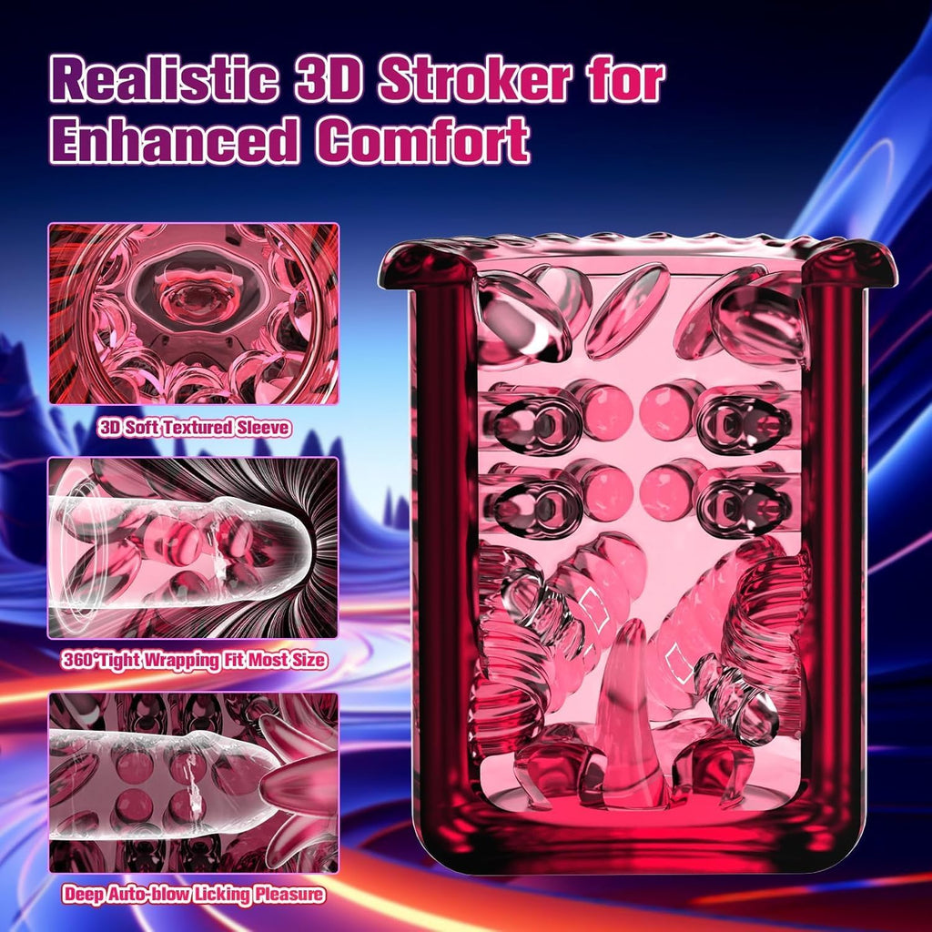 Elektrischer Masturbator Masturbieren Sex Spielzeug für Männer 5 Teleskop 5 Rotierend 5 Saugen, Vibratorensets APP Fernbedienung Vagina Pussy Sex Toys Penispumpe, Masturbatoren Taschenmuschi