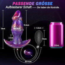 Laden Sie das Bild in den Galerie-Viewer, Aufblasbar Analplug Anal Dildo Butt Plug mit Pumpe BDSM Extrem Inflatable Anal Plug Analdildo Analtoy Analdehner Monster Dildo XXL Silikon Groß Dick für Männer Frauen