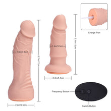 Laden Sie das Bild in den Galerie-Viewer, Doppeldildos – Silikon-Umschnalldildo mit abnehmbarer Steuerung und Vibration