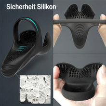 Laden Sie das Bild in den Galerie-Viewer, Silikon-Vibrator für Penis mit Penisring und 10 Vibrationsmodi