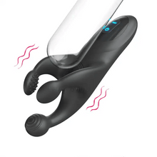 Laden Sie das Bild in den Galerie-Viewer, Penisvibrator mit Klopf- und Vibrationsfunktion