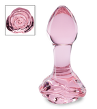 Analplug aus Glas Romantic Rose