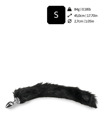 Analplug mit Schwanz im Fuchs-Design in Schwarz