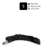 Analplug mit Schwanz im Fuchs-Design in Schwarz