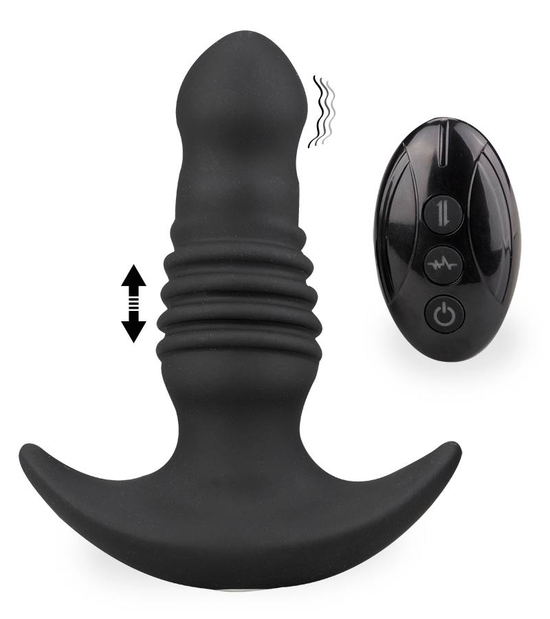 Analplug mit Vibration und Stoßfunktion Tokyo