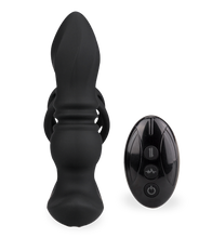 Laden Sie das Bild in den Galerie-Viewer, Analplug mit Vibrations- und Stoßfunktion und Doppel-Cockring Toronto