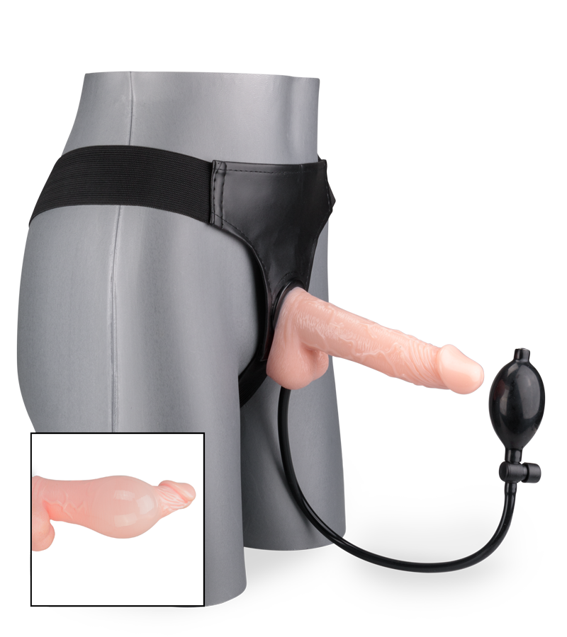 Aufblasbarer Strap-On-Dildo mit Pumpe