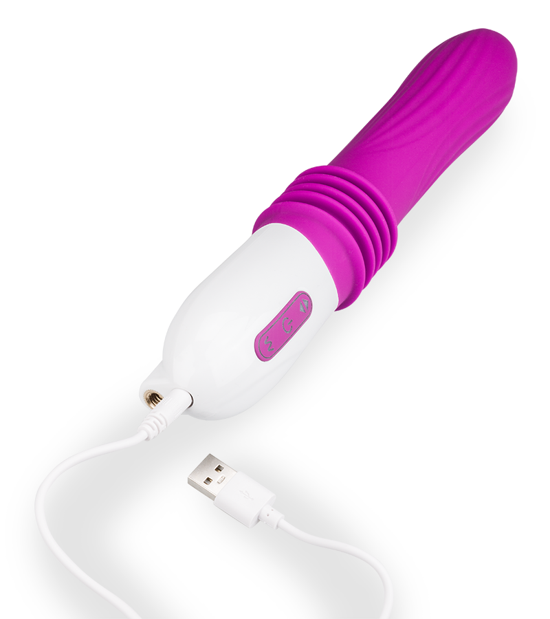 Automatischer Stoßdildo mit Vibration und Saugfuß