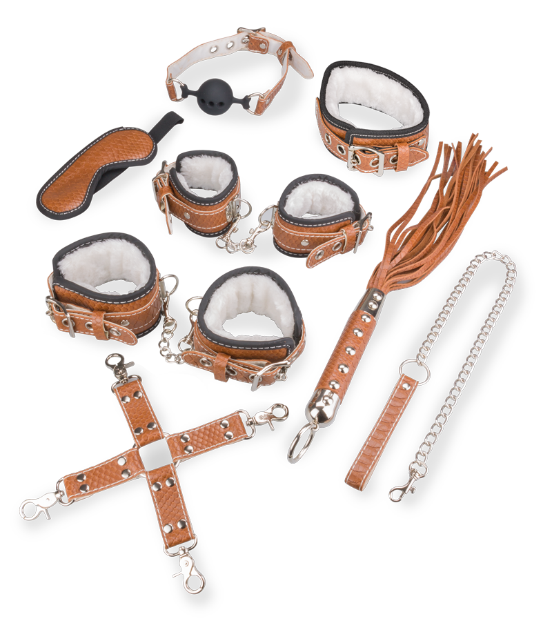 BDSM-Einsteiger-Set aus Kunstleder und Kunstfell