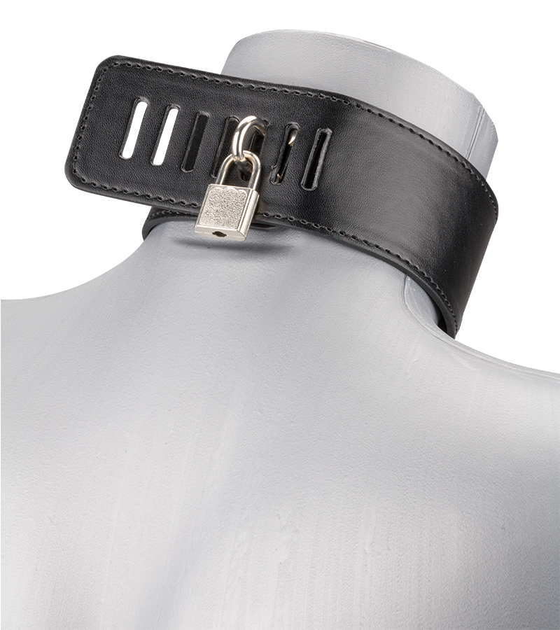 BDSM-Halsband mit Schloss und Leine