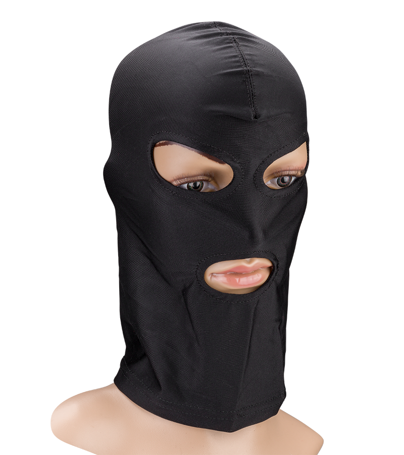 BDSM-Kopfmaske mit drei Öffnungen