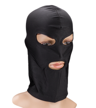 Laden Sie das Bild in den Galerie-Viewer, BDSM-Kopfmaske mit drei Öffnungen
