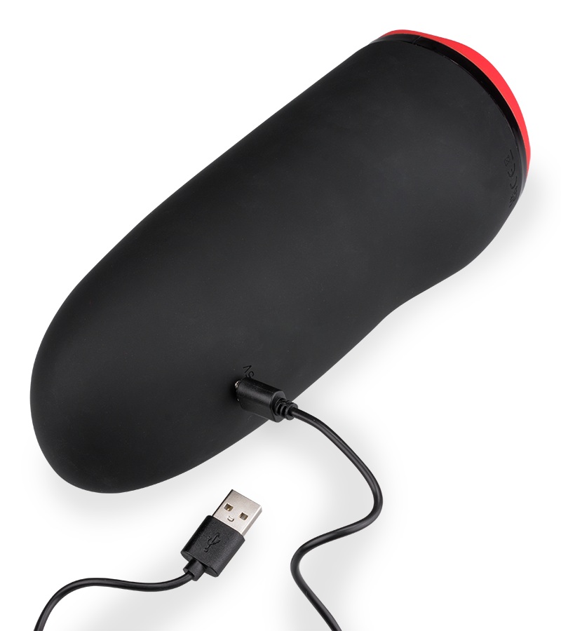 Beheizbarer Masturbator mit Massageperlen und Vibration Billy