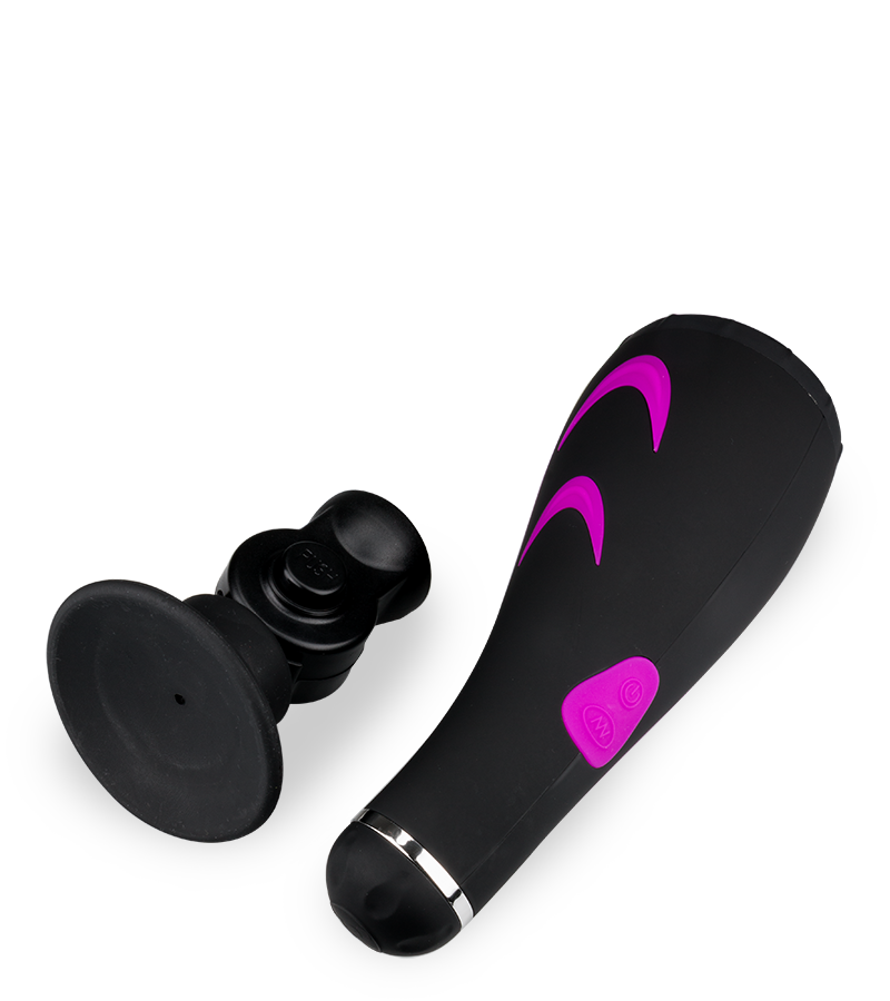 Blowjob-Profi-Masturbator mit Vibration und Saugfuß