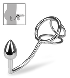 Bondage-Haken mit Dreifach-Cockring Bondy