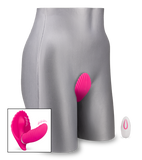 Butterfly-Vibrator in Muschelform mit Innendildo