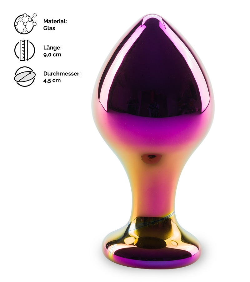 Buttplug aus Glas Chrome