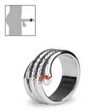Cockring aus Edelstahl Medusa