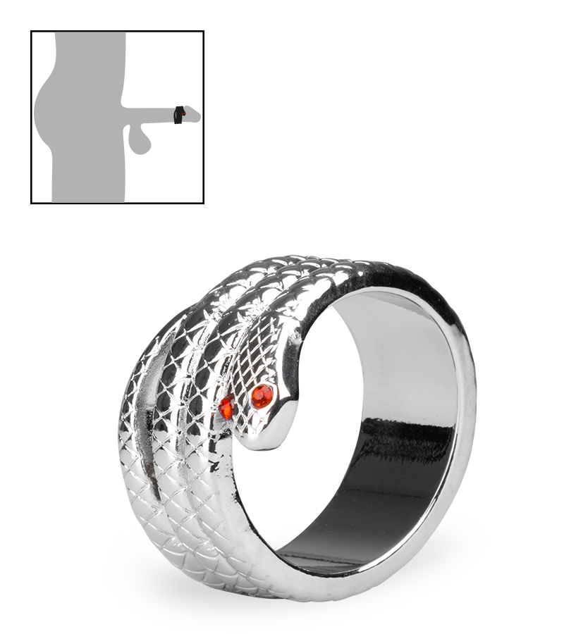 Cockring aus Edelstahl Medusa