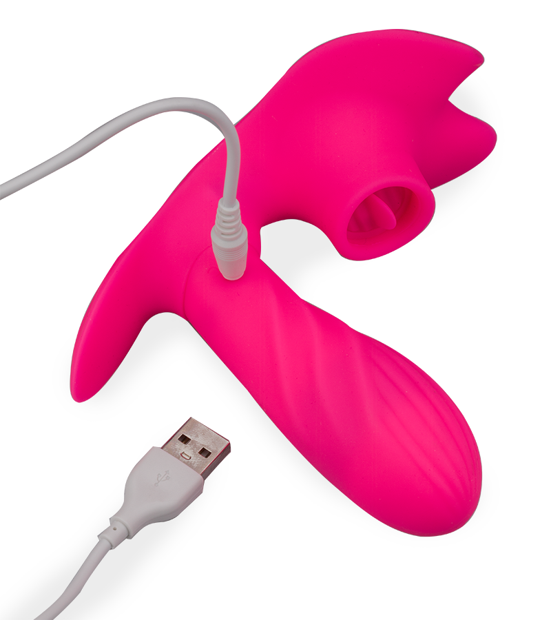 Cunnilingus-Sextoy mit Heizdildo