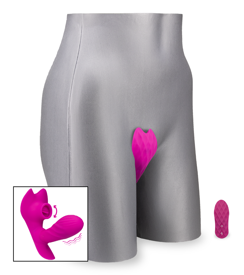 Cunnilingus-Sextoy mit Heizdildo