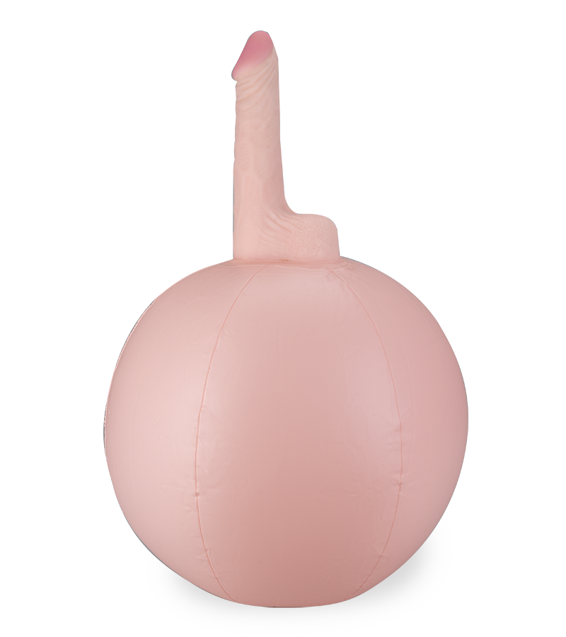 Dildo auf aufblasbarem Kissen