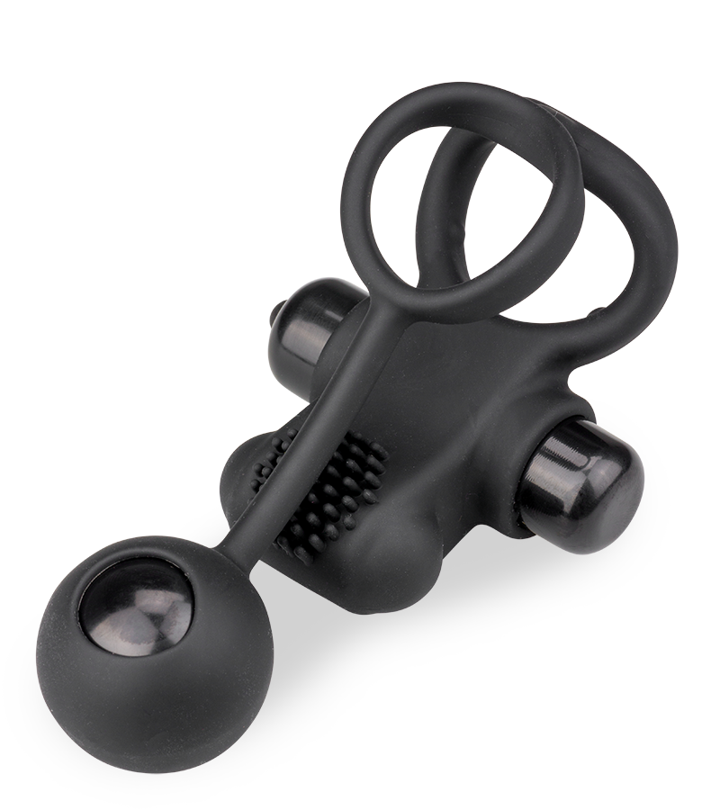 Doppel-Cockring mit Vibration und Analkugel