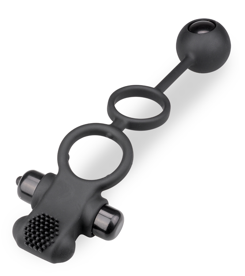 Doppel-Cockring mit Vibration und Analkugel