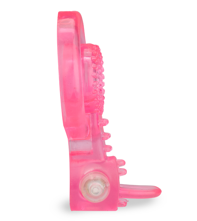 Doppel-Penisring mit Minizunge und Vibration