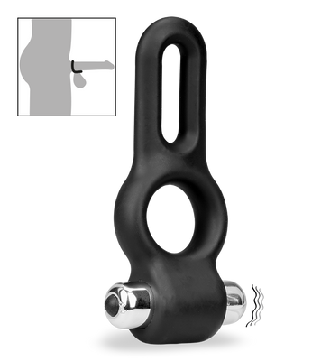 Doppel-Penisring mit Vibration aus Silikon Jaxon