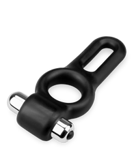 Laden Sie das Bild in den Galerie-Viewer, Doppel-Penisring mit Vibration aus Silikon Jaxon