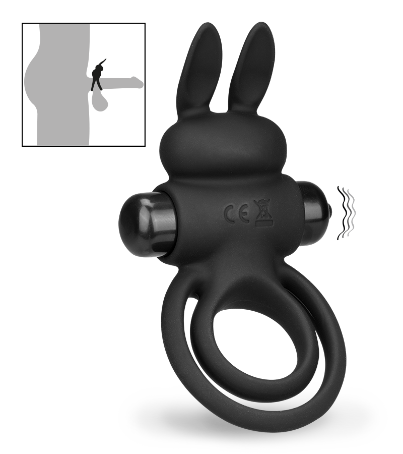 Doppelter Cockring mit Vibration 10 Modi